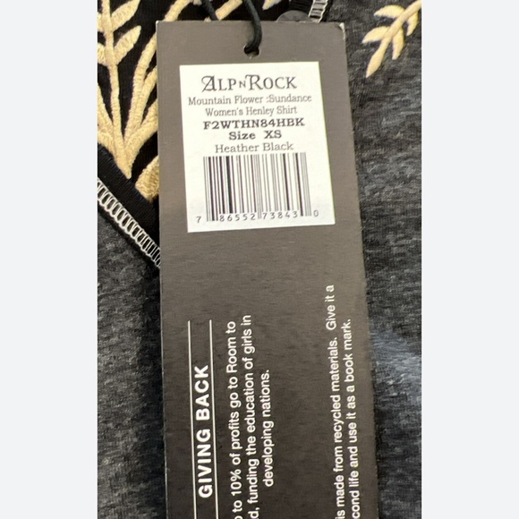 Alp N Rock Mountain Flower Henley. New with tags. - Picture 4 of 4